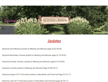 Tablet Screenshot of keystonecrossingassociation.com